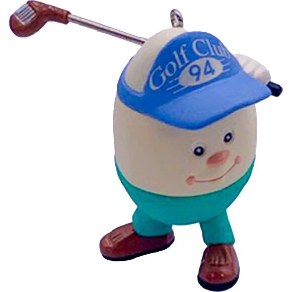 1994 Hallmark Keepsake Easter Ornament EGGS IN SPORTS Golf #3 in Mint Box - Picture 3 of 6